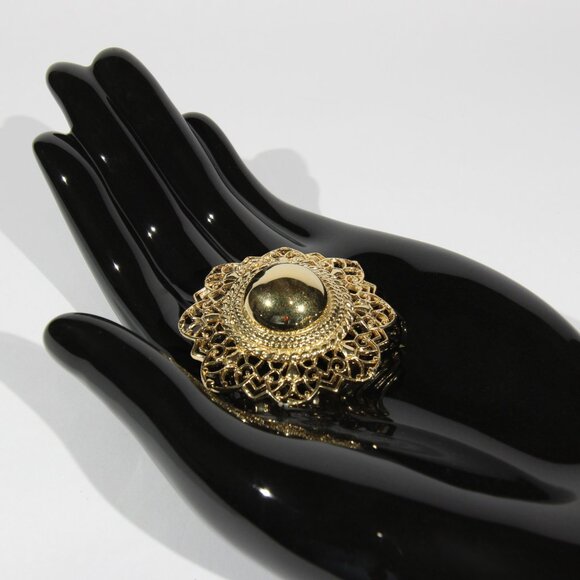 Vintage Trifari Gold-Plated Brooch - Picture 3 of 5